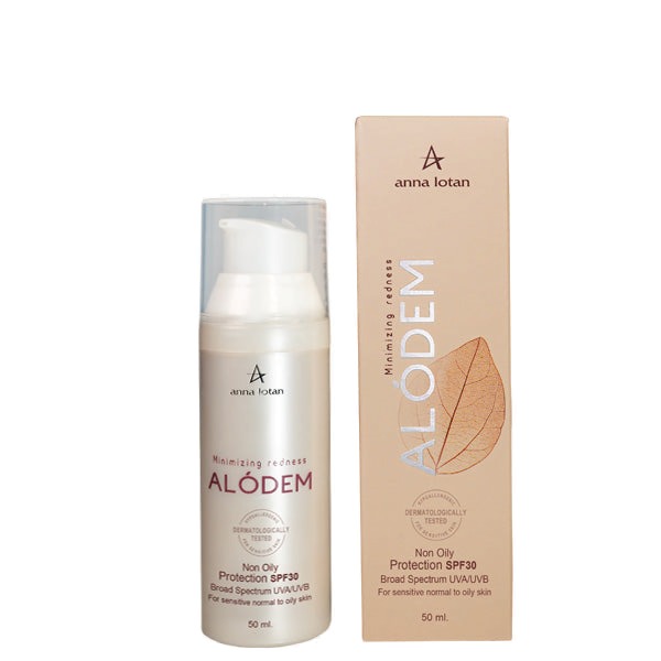 קרם הגנה דל שומן לעור רגיש SPF30 מסדרת אלאודם - אנה לוטן - אנטי אייג'ינג - לכל סוגי העור - VM Cosmetics